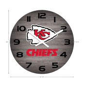 Kansas City Chiefs Weathered 16" Clock, 661-1006